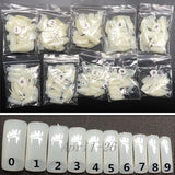 500PCS Half-cover Natural Colour Acrylic UV Gel French False Nail Tips Manicure DIY Art Salon Fake Stickers