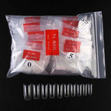 500Pcs Clear White Natural French False Acrylic Nail Tips UV Gel  Ultra Flexible - Size #0- #9 - Pack of 500 tips  Fake Nail