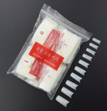 500Pcs Clear White Natural French False Acrylic Nail Tips UV Gel  Ultra Flexible - Size #0- #9 - Pack of 500 tips  Fake Nail
