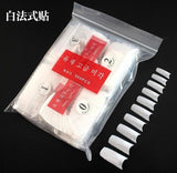 500Pcs Clear White Natural French False Acrylic Nail Tips UV Gel  Ultra Flexible - Size #0- #9 - Pack of 500 tips  Fake Nail