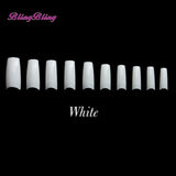 500Pcs False Nail Clear Half Transparent French Acrylic UV Gel Manicure Fake Nails Art Tips