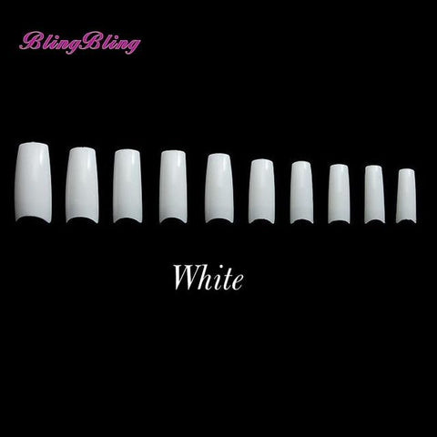 500Pcs False Nail Clear Half Transparent French Acrylic UV Gel Manicure Fake Nails Art Tips