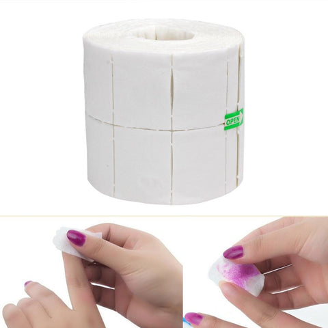 500Pcs or 300Pcs/Roll White Nail Tools Nail Polish Remover Wipes Nail Art Tips Manicure Clean Wipes Cotton Lint Pads Paper