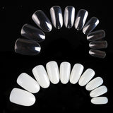 500pcs False Nails Oval French Fake Nails Short Clear Full Cover Nail Decorated Nail Tips Manicure Accessories
