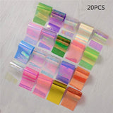 50Pcs Shimmer Starry Sky Nail Foil Colorful Nail Starry Glitter Transfer Sticker Manicure Nail Art Decoration