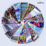50Pcs Shimmer Starry Sky Nail Foil Colorful Nail Starry Glitter Transfer Sticker Manicure Nail Art Decoration