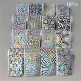 50Pcs Shimmer Starry Sky Nail Foil Colorful Nail Starry Glitter Transfer Sticker Manicure Nail Art Decoration