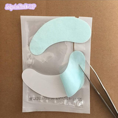 50pairs Hot Mix Colors Eyes Paper Patches Under Eye Pads Pearl Eye Tips Sticker Wraps Eyelash Extension Make Up Tool Left&Right