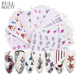 50pcs Promotions Nail Art Stickers Flower Long Vine Black Lace Decals Decorations Manicure DIY Styling Wraps Tools XF1422-1469