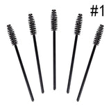 50pcs/lot Eyelash Brush Disposable Comb Mascara Wands Eye Lashes Extension Applicator Spoolers famale Makeup Tools Accessories