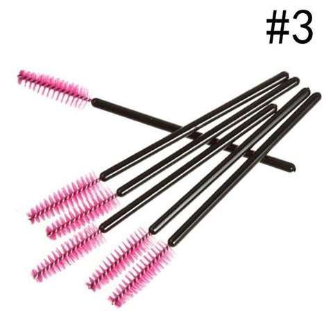 50pcs/lot Eyelash Brush Disposable Comb Mascara Wands Eye Lashes Extension Applicator Spoolers famale Makeup Tools Accessories