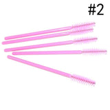 50pcs/lot Eyelash Brush Disposable Comb Mascara Wands Eye Lashes Extension Applicator Spoolers famale Makeup Tools Accessories