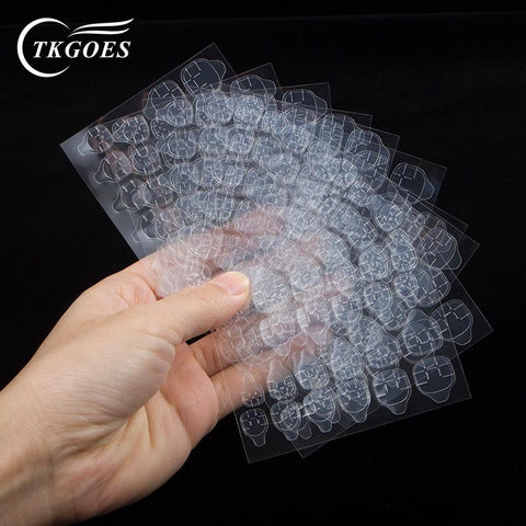 5Sheet-10Sheet/pack Transparent Double Sided Adhesive Tapes Stickers Fingernail Art False Nail Tips Extension Tools