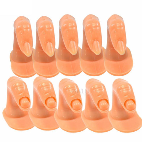 5pcs Professional Fake Nail Art Model Practice Training Finger Manicure False Nail Tips Display Salon Tools LANJ209x5