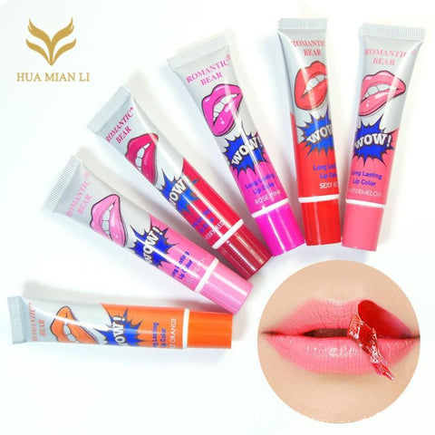 6 Colors Lip Gloss Waterproof Peel Off Liquid Tint Matte Magic Long Lasting Lipstick rouge a levre mat Makeup brillo labial