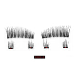 6Pc 3D makeup Magnetic Eyelashes False Eyelashes make up Mink Lashes Full Strip Lashes & Tweezers Double Magnet Fake Eye Lashes