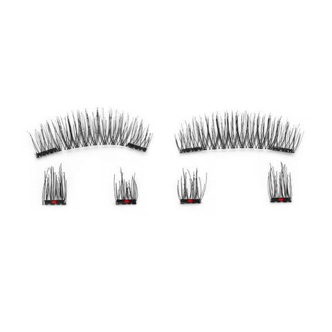 6Pc 3D makeup Magnetic Eyelashes False Eyelashes make up Mink Lashes Full Strip Lashes & Tweezers Double Magnet Fake Eye Lashes