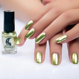 6ml Mirror Effect Metallic Nail Polish Purple Rose Gold Silver 18 Colors Chrome Nail Art Varnish for Women Nails Manicure Lacque