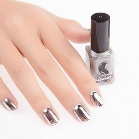 6ml Mirror Effect Metallic Nail Polish Purple Rose Gold Silver 18 Colors Chrome Nail Art Varnish for Women Nails Manicure Lacque