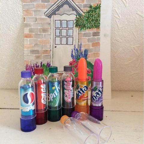 6pcs/lot Fashion Change Color Cola Lipstick sweet cute Moisturizer Faint scent Lip Balm Lipstick Brand Makeup Lip Smacker