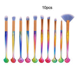 7/10/15pcs/kits Professional Nylon Makeup Brushes Set Cosmetics Foundation Brush Tools For Face Powder Eye Shadow Eyeliner Lip