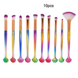 7/10/15pcs/kits Professional Nylon Makeup Brushes Set Cosmetics Foundation Brush Tools For Face Powder Eye Shadow Eyeliner Lip