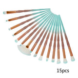 7/10/15pcs/kits Professional Nylon Makeup Brushes Set Cosmetics Foundation Brush Tools For Face Powder Eye Shadow Eyeliner Lip