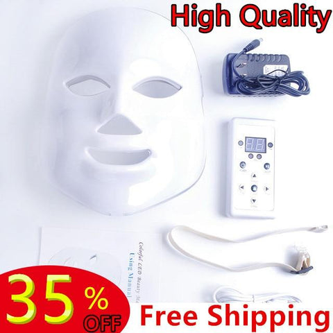 7 Colors Beauty Therapy Photon LED Facial Mask Light Skin Care Rejuvenation Wrinkle Acne Removal Face Beauty Spa Instrument 30