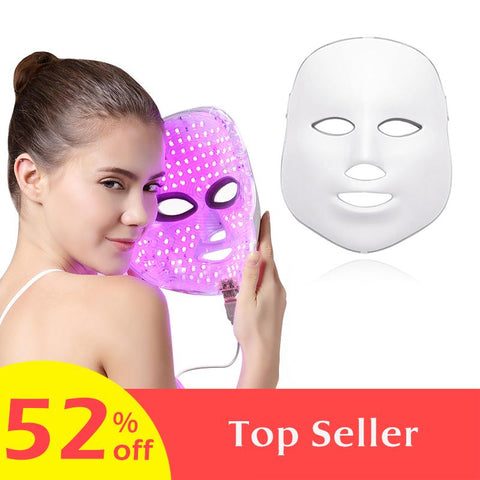 7 Colors Led Facial Mask Beauty Skin Care Rejuvenation Wrinkle Acne Removal Face Beauty Therapy Whitening Tighten Instrument