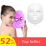 7 Colors Led Facial Mask Beauty Skin Care Rejuvenation Wrinkle Acne Removal Face Beauty Therapy Whitening Tighten Instrument