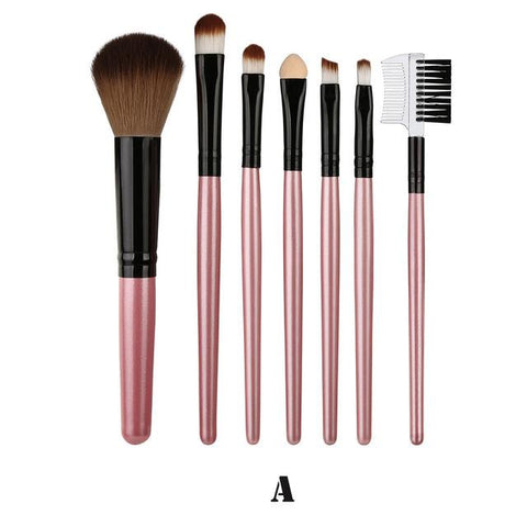 7 Pcs Blending Brush Tool Wood Makeup Brush EyeShadow Brush Cosmetics pinceis de maquiagem