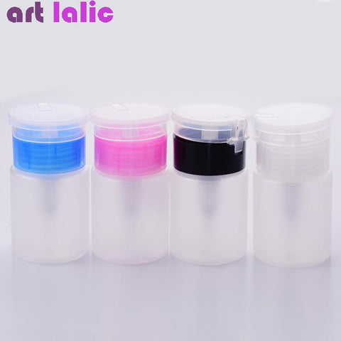 75ML Nail Art Mini Pump Dispenser Empty Bottle Acrylic Gel Polish Remover Cleaner Liquid Container Storage Small Pressure bottle