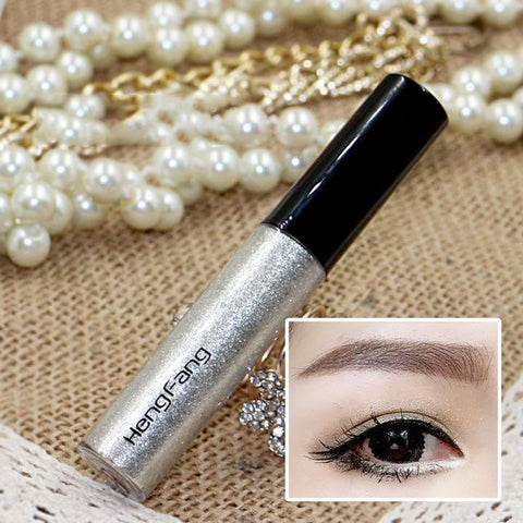 8 Colors Glitter Eyeliner Makeup Natural Waterproof Pigments Shimmer White Gold Silver Make Up Liquid Shining eye liner