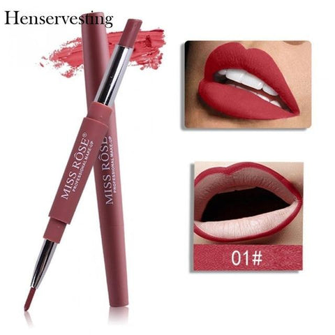 8 Colors Lipstick Matte Lip Liner Waterproof Long Lasting Red Lips Pencil   Tint Lip Stick  Makeup Nude Beauty Cosmetics