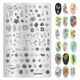 9.5*14.5CM Leaves Flowers Pattern Nail Stamping Plates Image Painting Nail Art Stencils Template Manicure Nail Stamp Tools