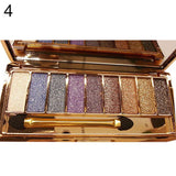 9 Colors Eyeshadow Palette Women Diamond Bright Shining Colorful Makeup Eye Shadow Flash Glitter Make Up Set With Brush