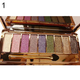 9 Colors Eyeshadow Palette Women Diamond Bright Shining Colorful Makeup Eye Shadow Flash Glitter Make Up Set With Brush