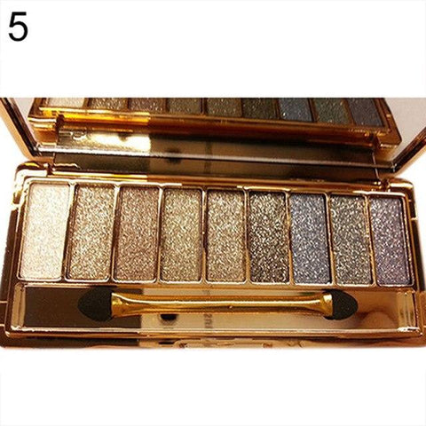 9 Colors Eyeshadow Palette Women Diamond Bright Shining Colorful Makeup Eye Shadow Flash Glitter Make Up Set With Brush