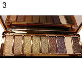 9 Colors Eyeshadow Palette Women Diamond Bright Shining Colorful Makeup Eye Shadow Flash Glitter Make Up Set With Brush