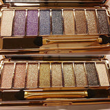 9 Colors Eyeshadow Palette Women Diamond Bright Shining Colorful Makeup Eye Shadow Flash Glitter Make Up Set With Brush