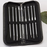 9 Pcs Acne Blackhead Removal Needles Stainless Steel Pimple Acne Extractor Remover Needle Beauty Tool Set Face Care