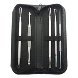 9 Pcs Professional Stainless Steel Blackhead Remover Tool Kit Blackhead Acne Comedone Pimple Blemish Extractor Beauty Tool