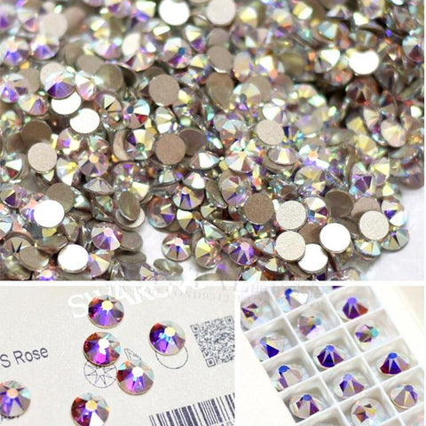 AAAAA SS3 1440pcs/bag Flat Back Nail Art crystal ab Glue On Non Hotfix rhinestones for nails diy nail accessori decorations