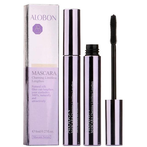 ALOBON Rimel 4D Silk Fiber Lash Mascara Waterproof Black Color Colossal 3d Mascara Volume For Thick Curling Eyelashes Extension