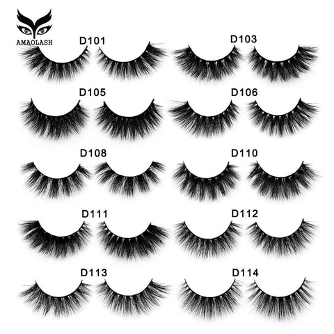 AMAOLASH 1 pairs false eyelashes Natural long fake lashes makeup Long Lasting extension eyelash real mink eyelashes for beauty