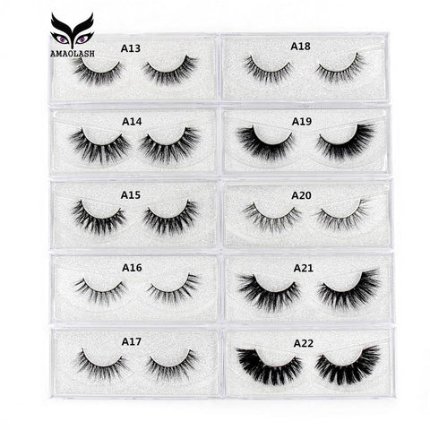 AMAOLASH Mink Eyelashes 3D Mink Lashes long lasting eyelashes natural volume cruelty free eyelash extension false eyelashes