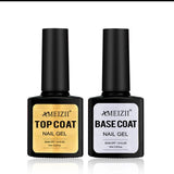 AMEIZII  Top Base Coat UV Nail Polish Gel Transparent Soak Off Long Lasting Primer Nail Art Gel Lacquer Manicure Varnish