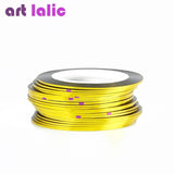 Artlalic 10 Rolls Line Nail Striping Tapes Sticker 1mm Adhesive Multi Color DIY Manicure Nail Art Styling Tools Tips Decals