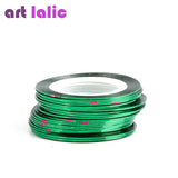 Artlalic 10 Rolls Line Nail Striping Tapes Sticker 1mm Adhesive Multi Color DIY Manicure Nail Art Styling Tools Tips Decals