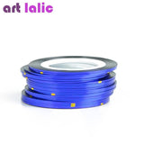 Artlalic 10 Rolls Line Nail Striping Tapes Sticker 1mm Adhesive Multi Color DIY Manicure Nail Art Styling Tools Tips Decals